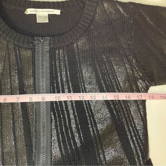 Diane Von Furstenberg Zip Up Sweater size P (Small) - Picture 9 of 11
